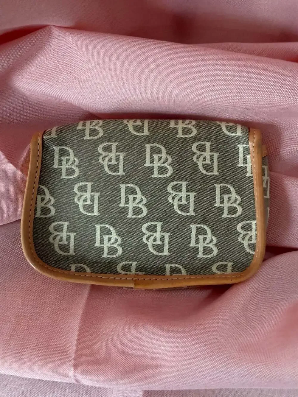 Dooney & Bourke Signature Monogram Jacquard Flap Wristlet